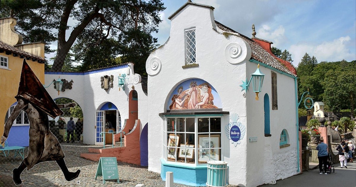 Foggy streets of a European village contrasted with bright sunshine, representing the globalization of psychological horror games