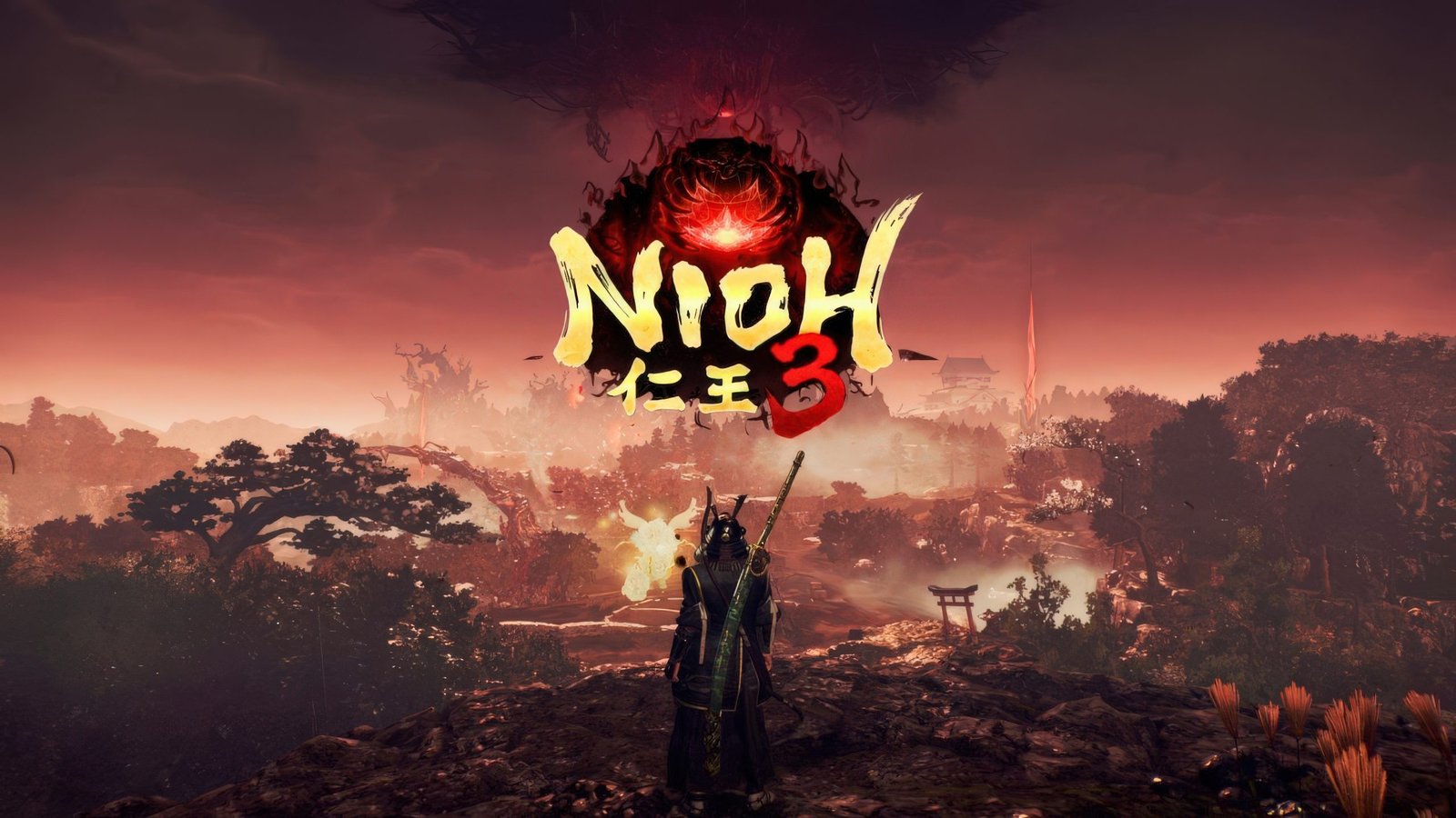 A close-up of a samurai character in Nioh 3 attempting to use a healing elixir during a boss fight against Takasugi Shinsaku.