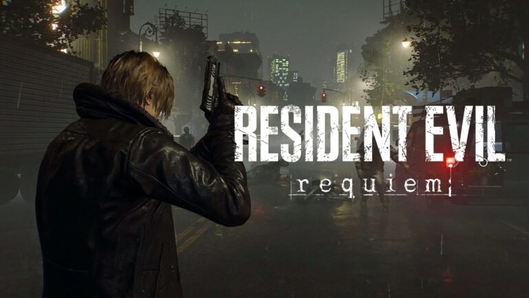 Resident Evil Requiem gameplay running on high PC settings despite a known VRAM memory allocation bug.