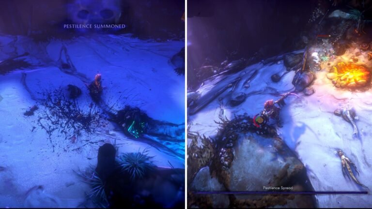 Close-up abstract shot of a PlayStation 5 console cooling vent with blue LED lighting in a dark gaming room setup.