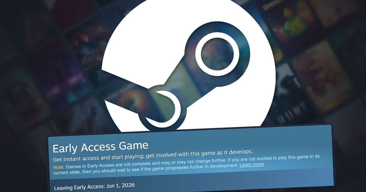 A close-up of a computer monitor displaying the Steam store interface with a highlighted "1.0 Release Date" calendar entry, background blurred.