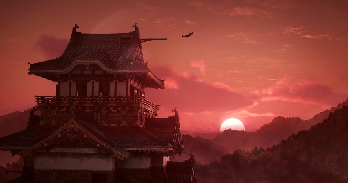 Three hooded assassins standing before a modern corporate building, representing the Vantage Studios restructuring