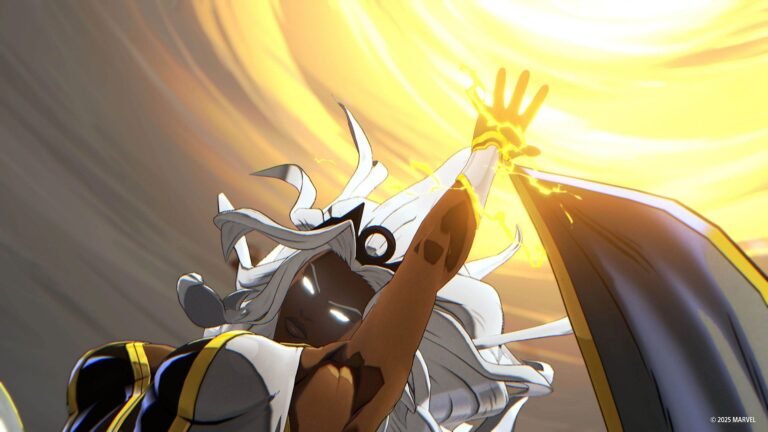 A close-up of a gamer's hands holding the Nintendo Switch 2, showcasing the vibrant 8-inch OLED display and refined Joy-Cons.