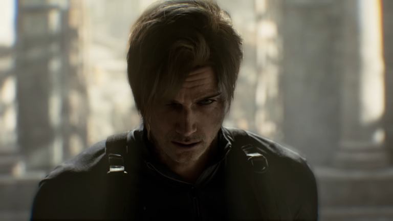 Gameplay screenshot of Resident Evil Requiem showing frame time spikes and performance stuttering on a PC running 1440p resolution.